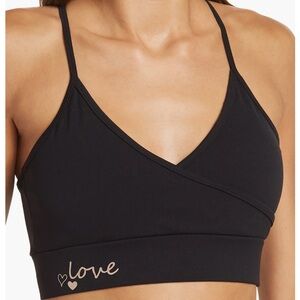 ELECTRIC YOGA Love Strappy Back Bralette  with pads black size M workout